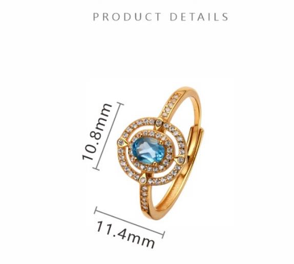 S925 Sterling Silver Ring Plated With 18K Gold